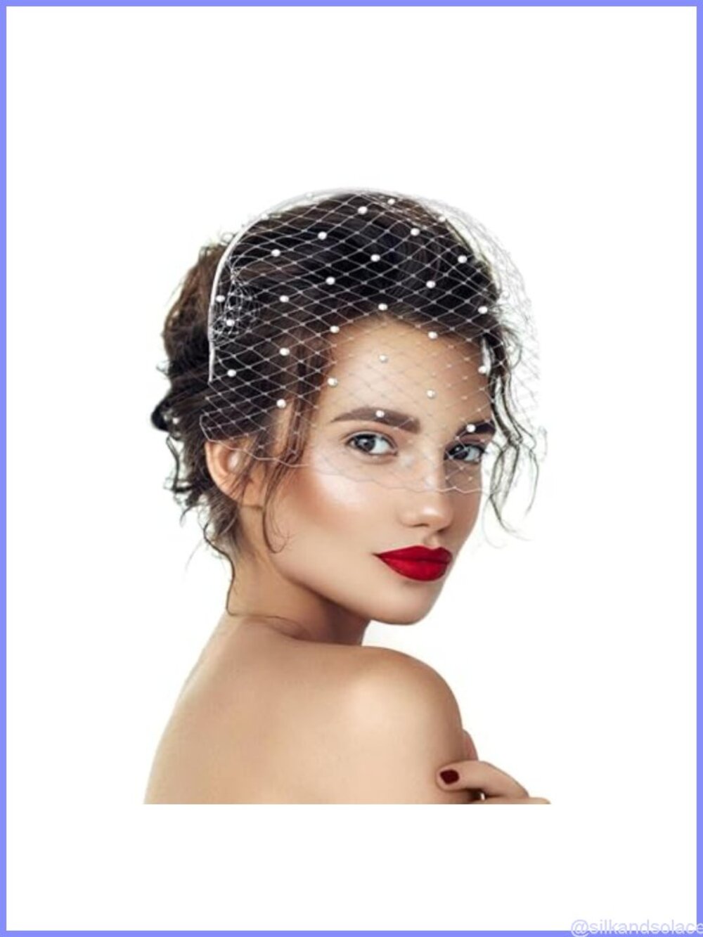 Mesh Veil Headband Fascinator 1920s Headpiece for Women
